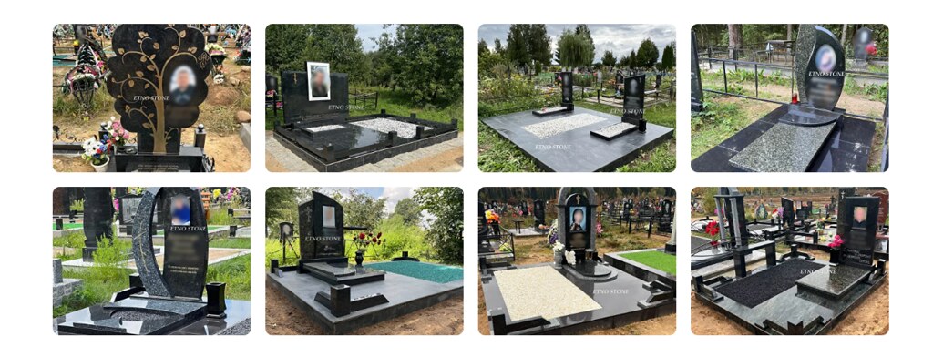 Установленные памятники на могиле